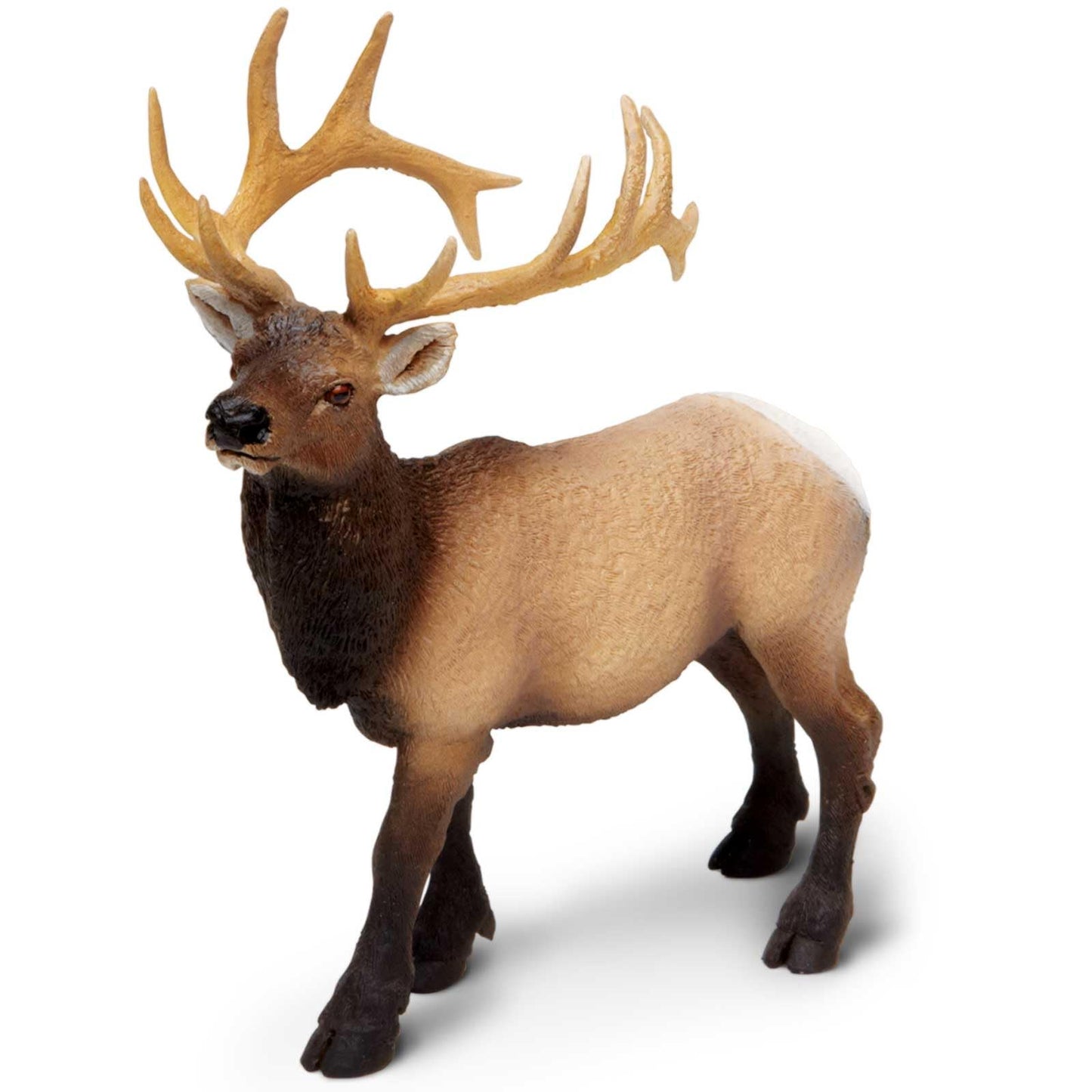 Safari Ltd. Elk Bull Figurine – 4.75-Inch Hand-Painted Plastic Model for Kids