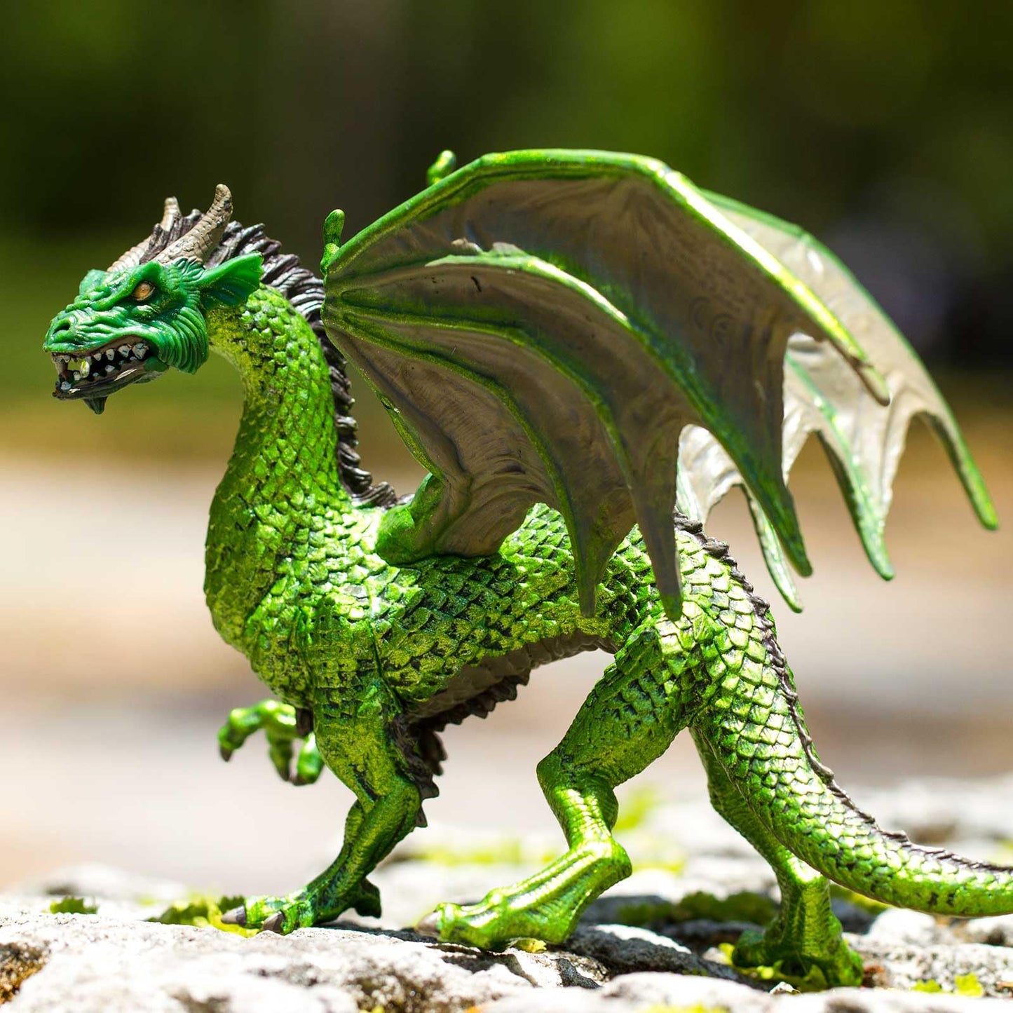 Safari Ltd. Forest Dragon Figurine – 6-Inch Plastic Mythical Creature Toy for Kids 4+