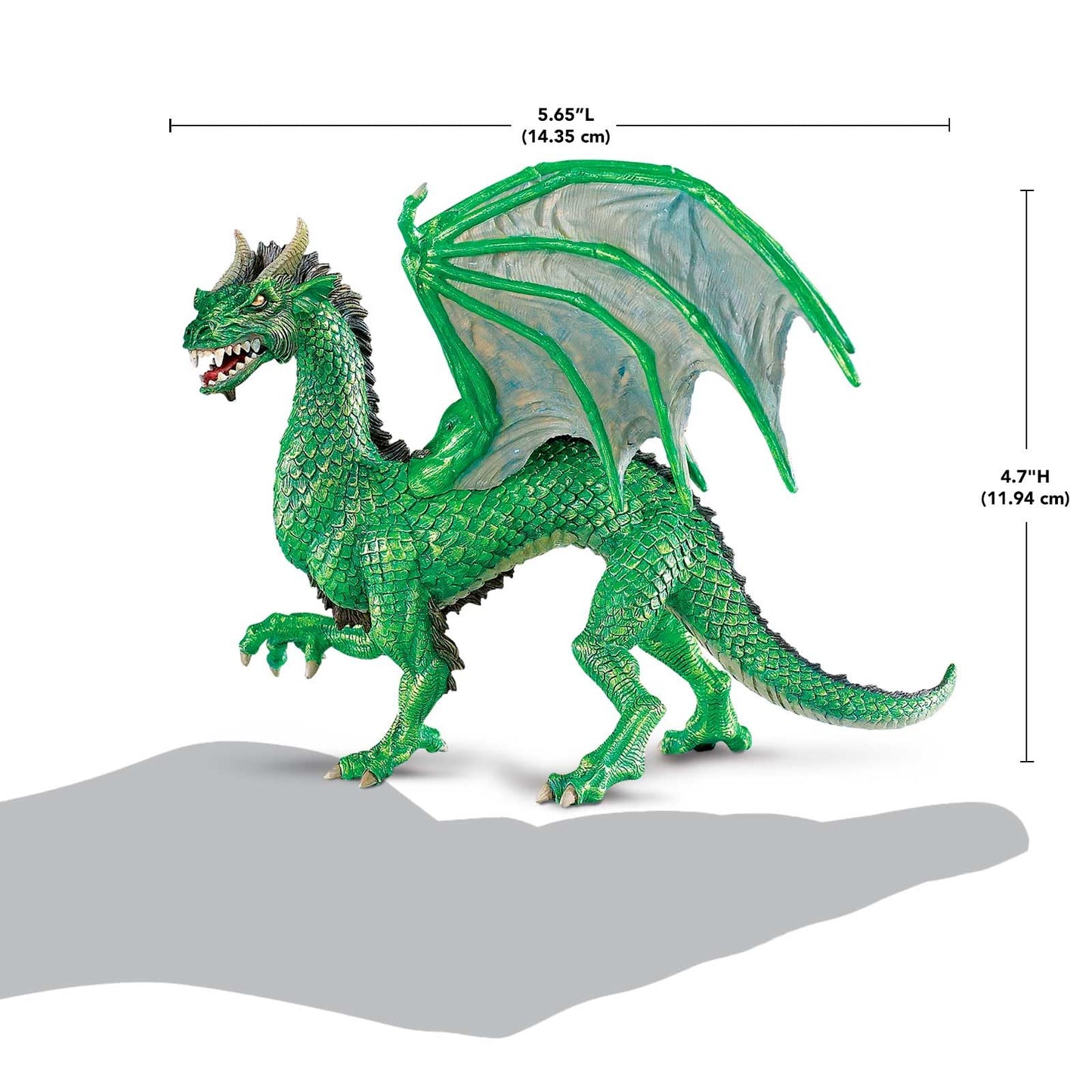 Safari Ltd. Forest Dragon Figurine – 6-Inch Plastic Mythical Creature Toy for Kids 4+