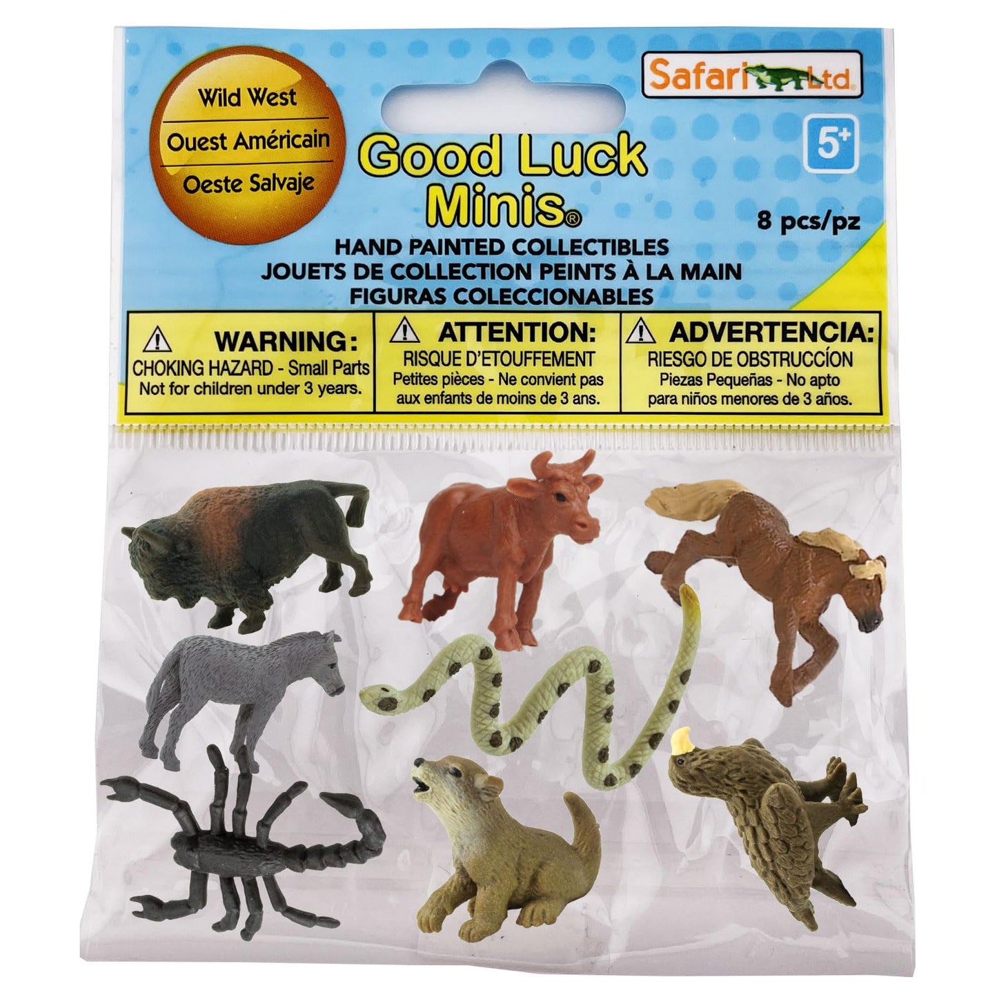 Safari Ltd. Good Luck Minis: Wild West Fun Pack – 8 Mini Figurines for Play & Learning
