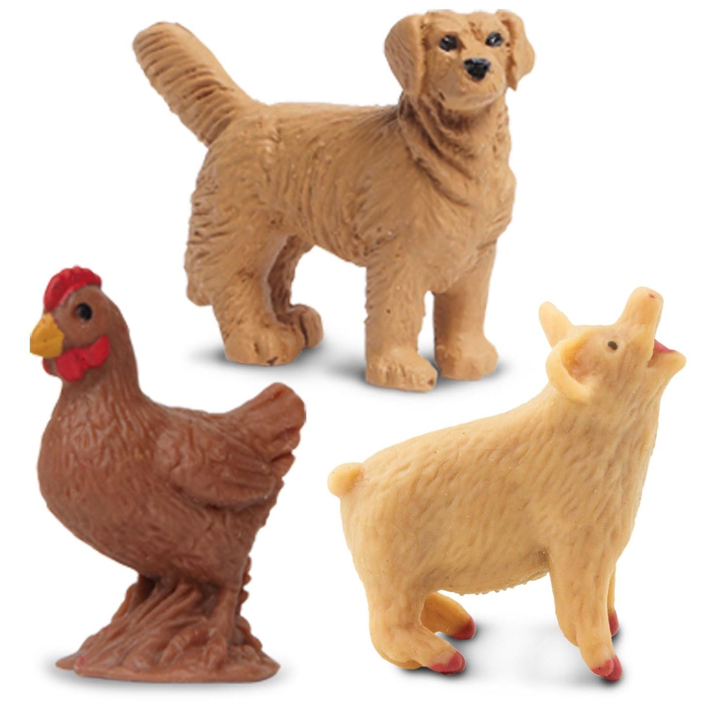 Safari Ltd. Good Luck Minis Ranch Fun Pack – 8 Mini Farm Figures
