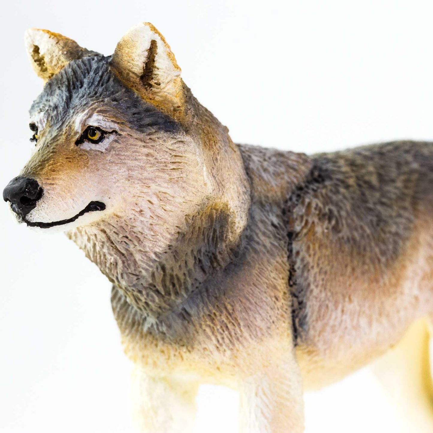 Safari Ltd. Gray Wolf Figurine - Realistic 4-inch Plastic Wolf Figure | Educational Toy for Kids 3+