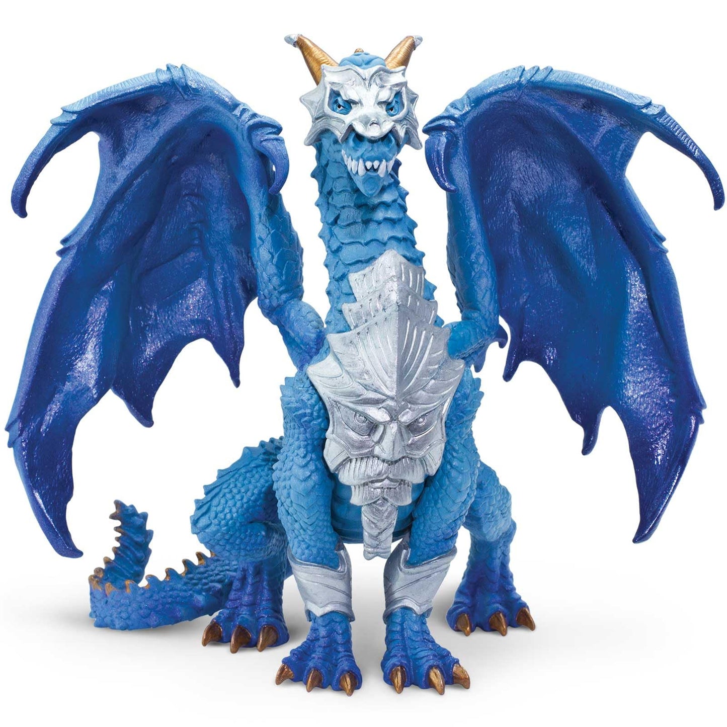 Safari Ltd Guardian Dragon Figurine – Regal Blue 6-inch Figure for Kids 4+ | Fantasy Play Toy