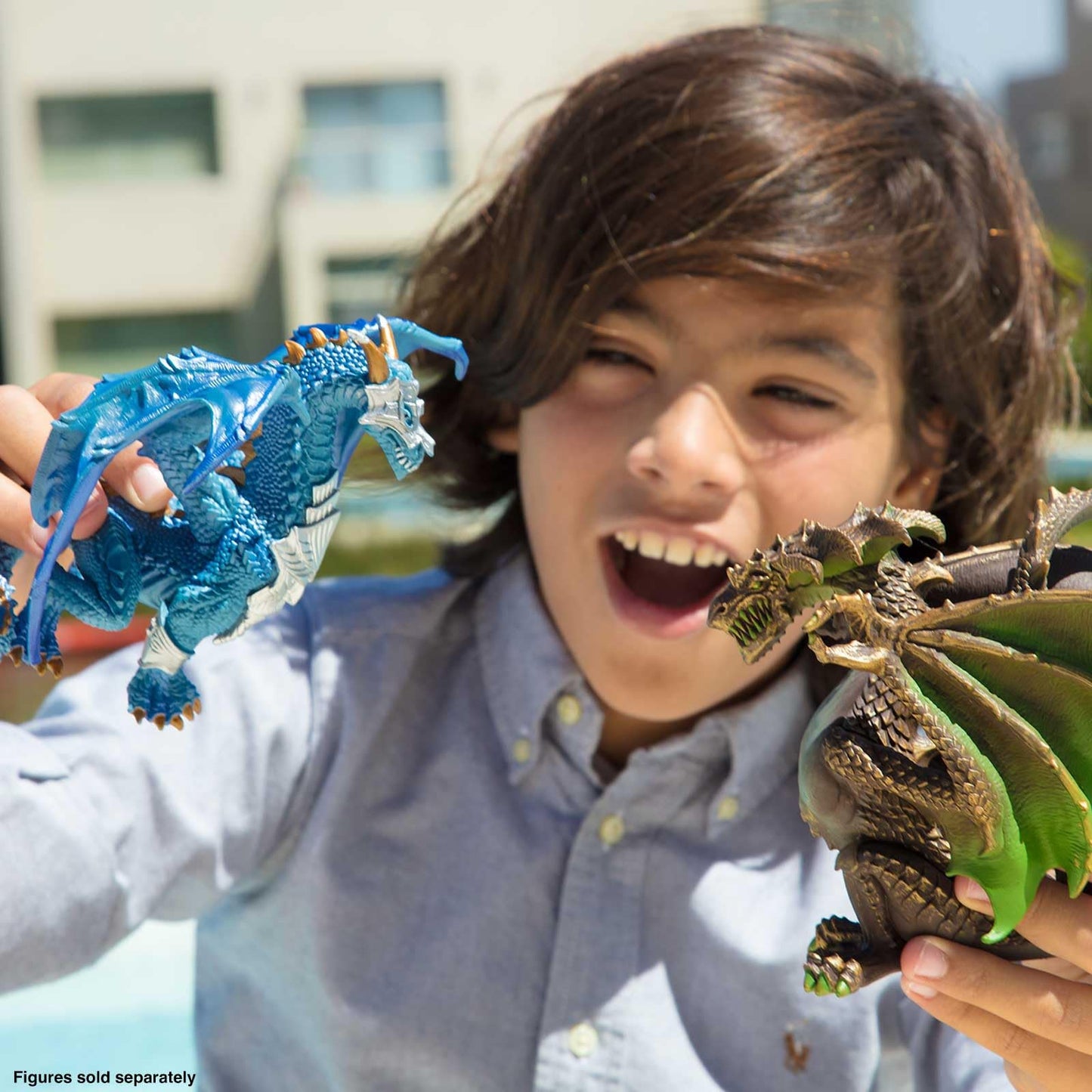 Safari Ltd Guardian Dragon Figurine – Regal Blue 6-inch Figure for Kids 4+ | Fantasy Play Toy