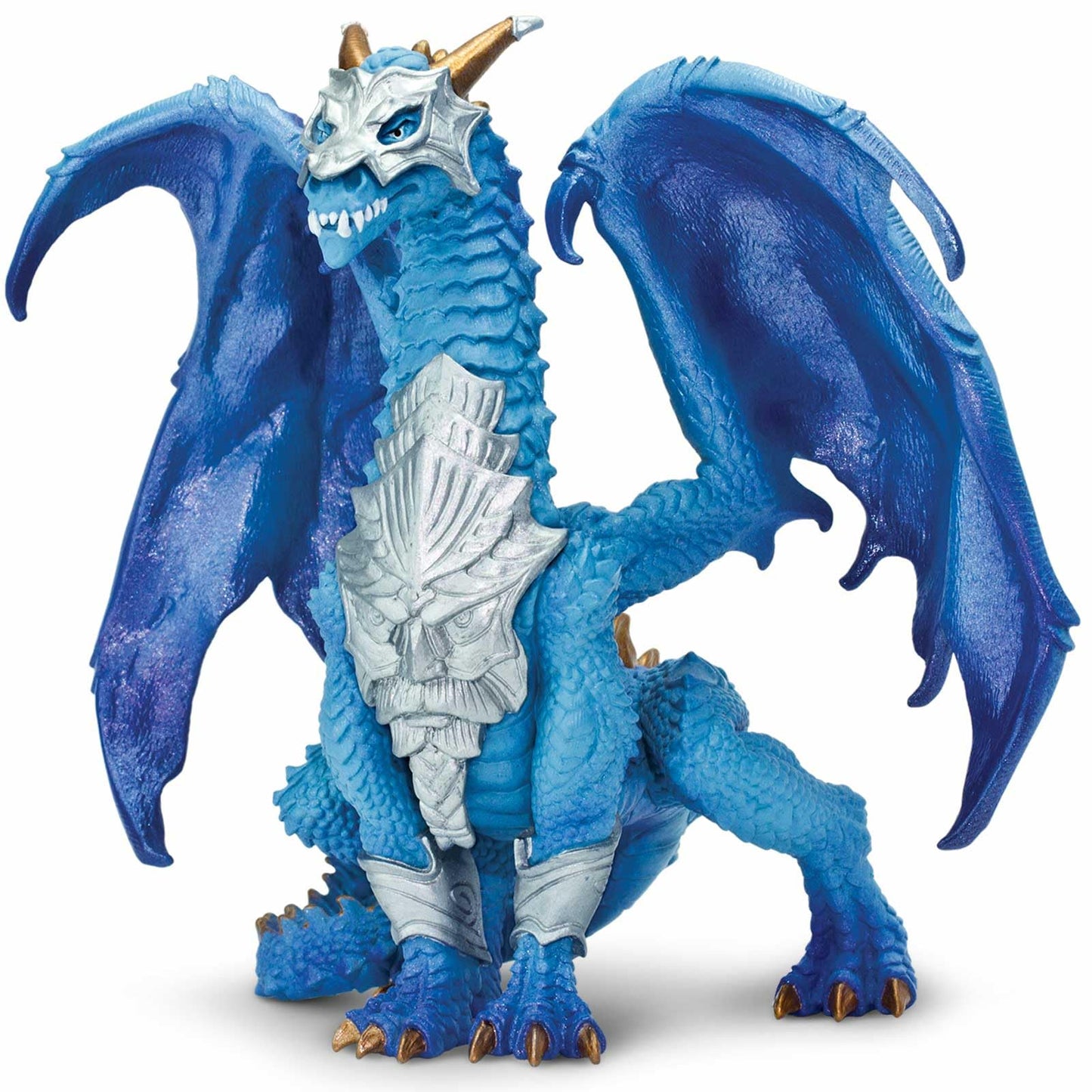 Safari Ltd Guardian Dragon Figurine – Regal Blue 6-inch Figure for Kids 4+ | Fantasy Play Toy