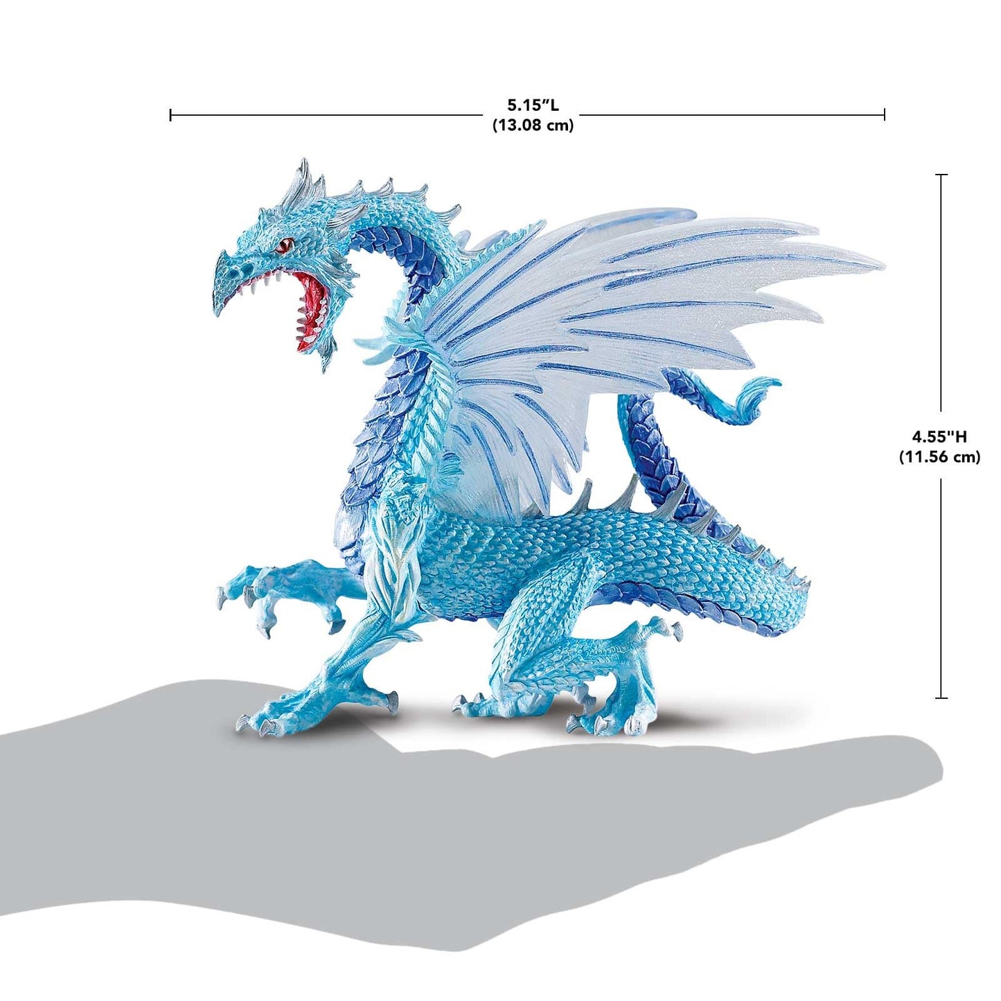 Safari Ltd. Ice Dragon Figurine – 6-Inch Arctic Dragon Model for Kids Aged 4+