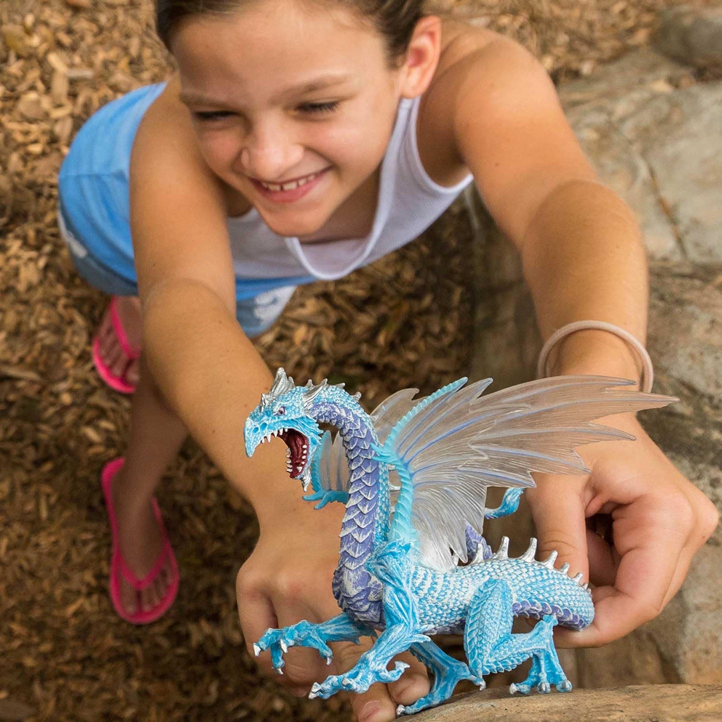 Safari Ltd. Ice Dragon Figurine – 6-Inch Arctic Dragon Model for Kids Aged 4+