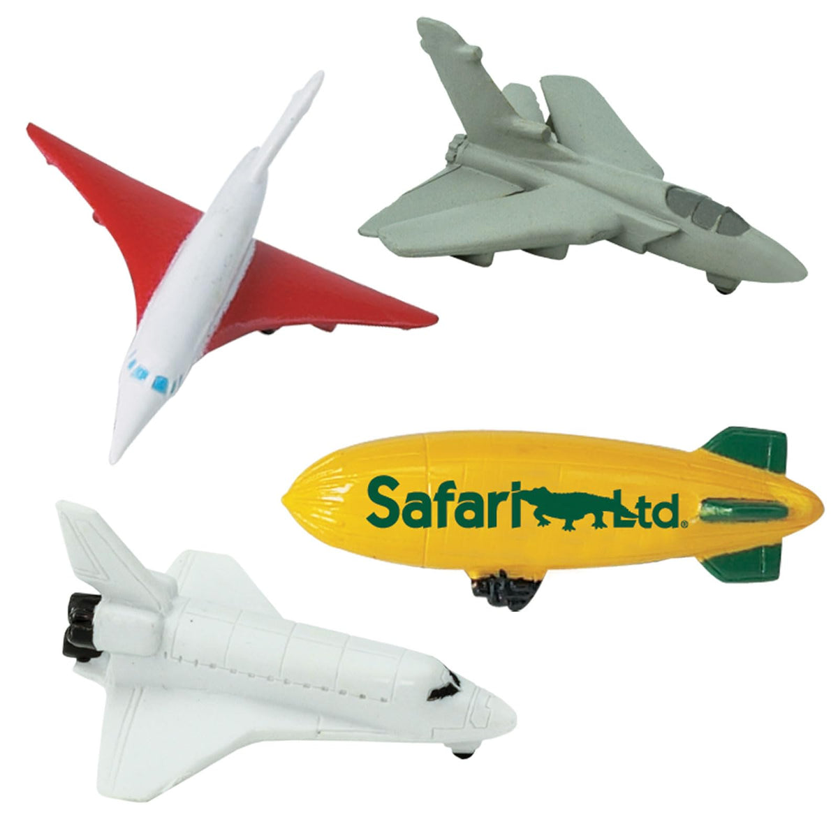 Safari Ltd. in The Sky TOOB – 12 Sky Figurines: Planes, Blimp, Parachute & More