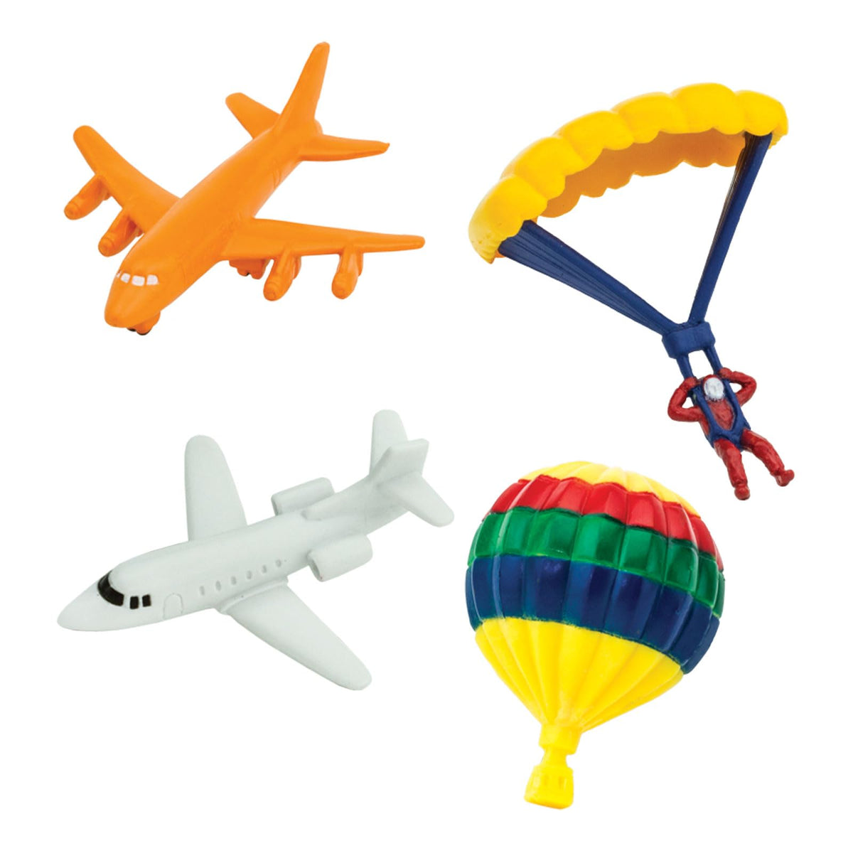Safari Ltd. in The Sky TOOB – 12 Sky Figurines: Planes, Blimp, Parachute & More