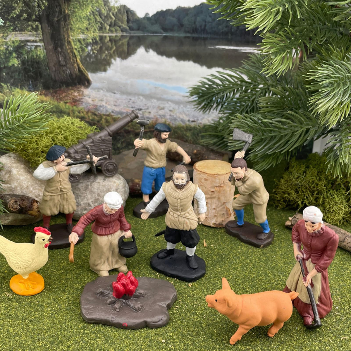 Safari Ltd. Jamestown Settlers TOOB – 10 Educational Miniature Figurines