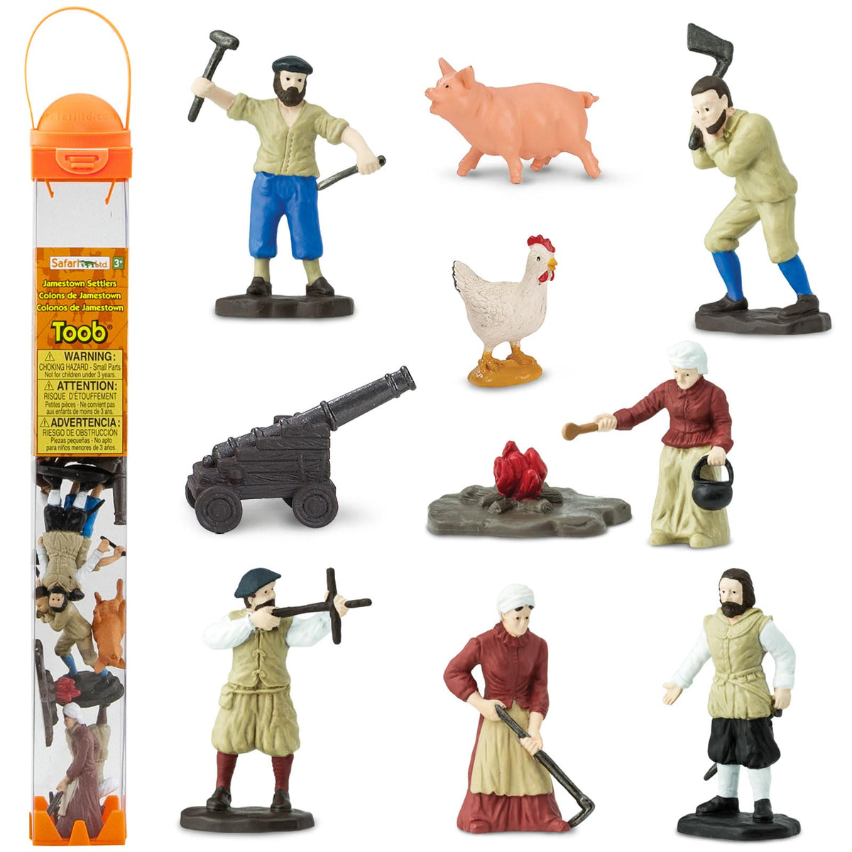 Safari Ltd. Jamestown Settlers TOOB – 10 Educational Miniature Figurines