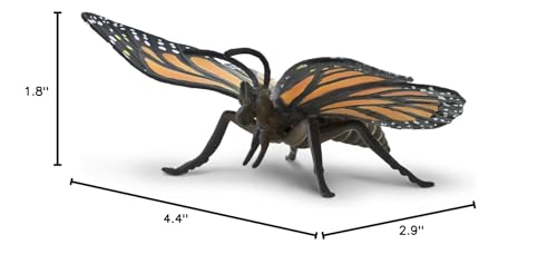 Safari Ltd. Monarch Butterfly Figurine – Realistic 4.5-inch Insect Figure, Educational Toy for Ages 3+