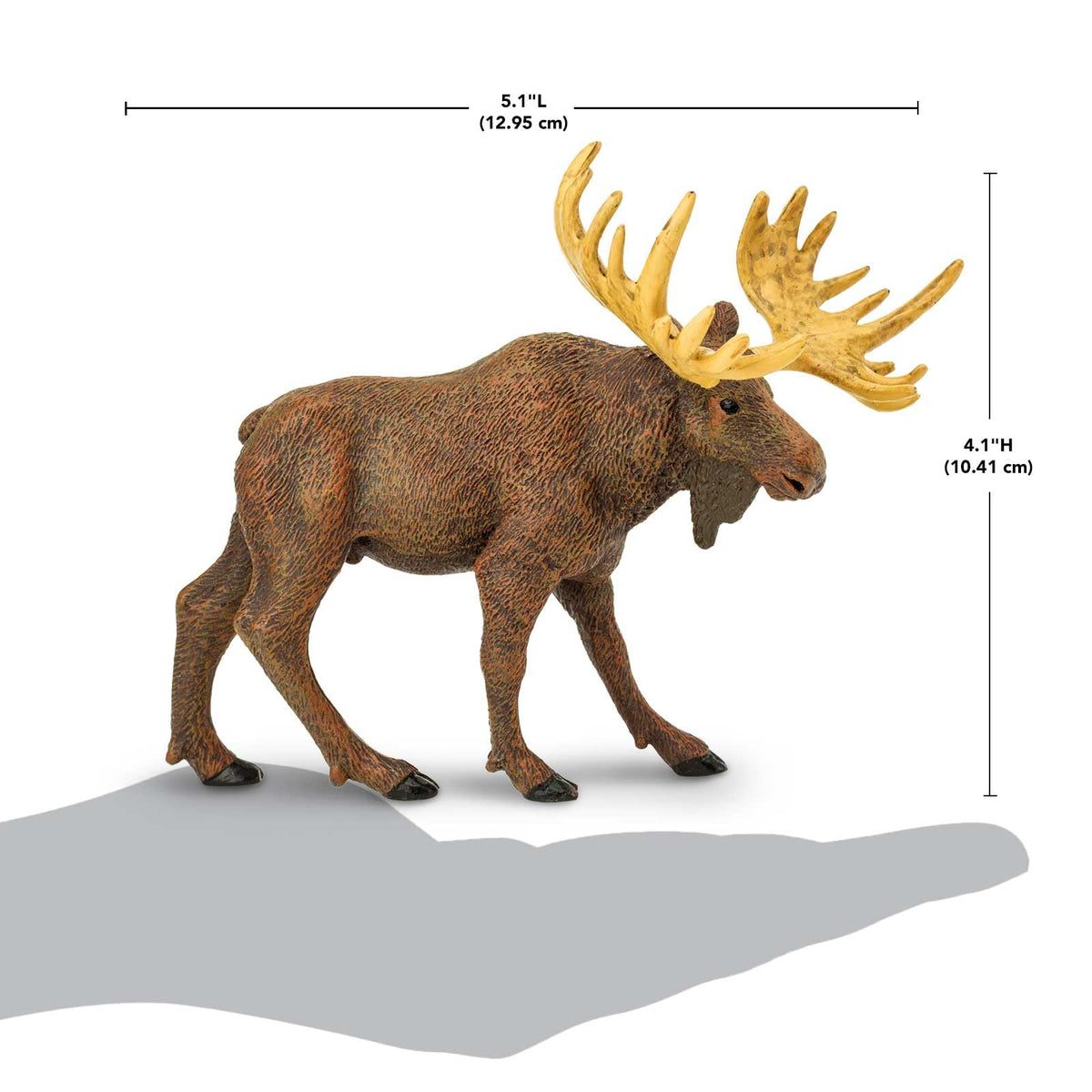 Safari Ltd. Moose Figurine - Realistic 5-inch Wildlife Figure for Kids
