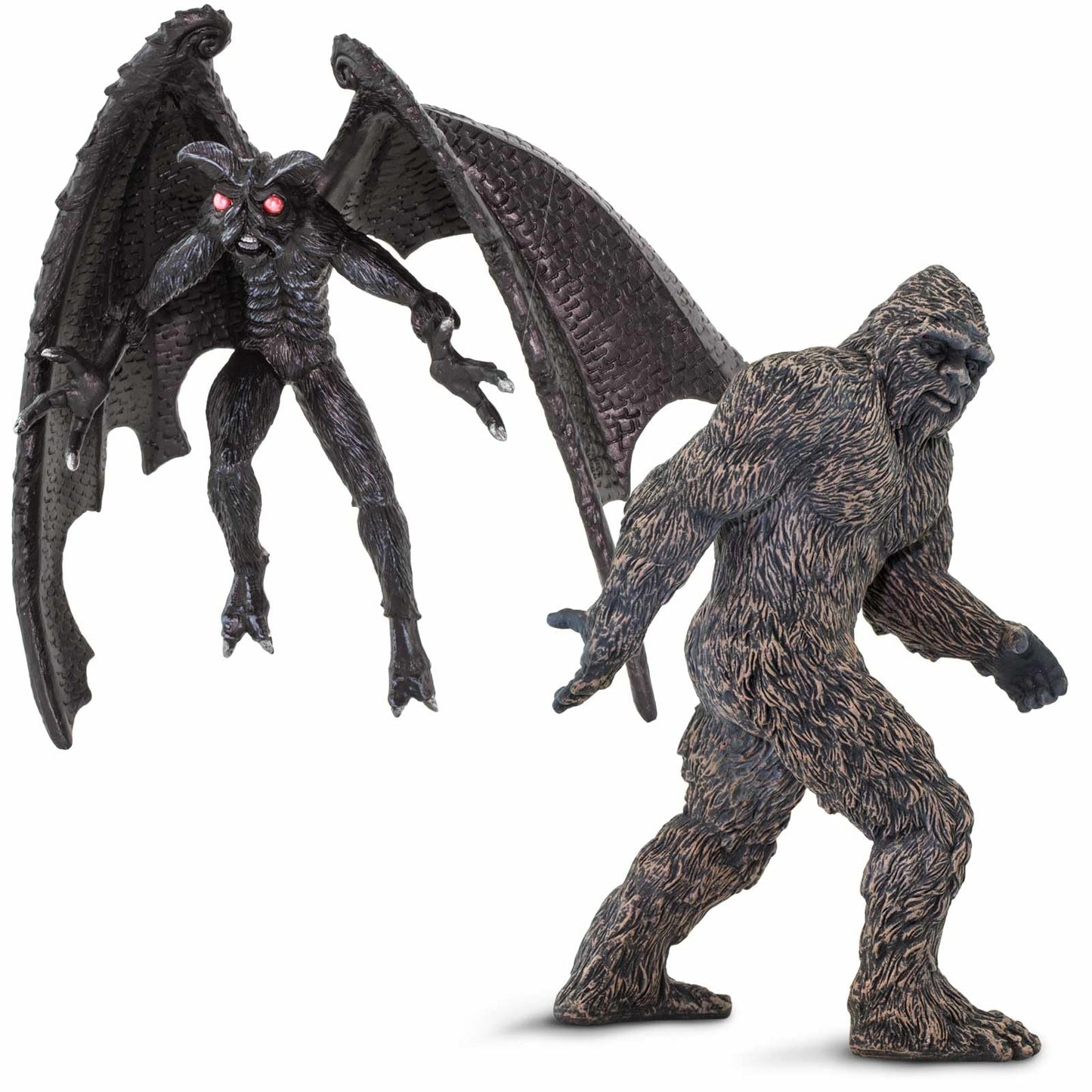 Safari Ltd. Mythical Creatures 4-Pack Bundle – Bigfoot, Mothman, Werewolf & Yeti Figurines for Kids 3+