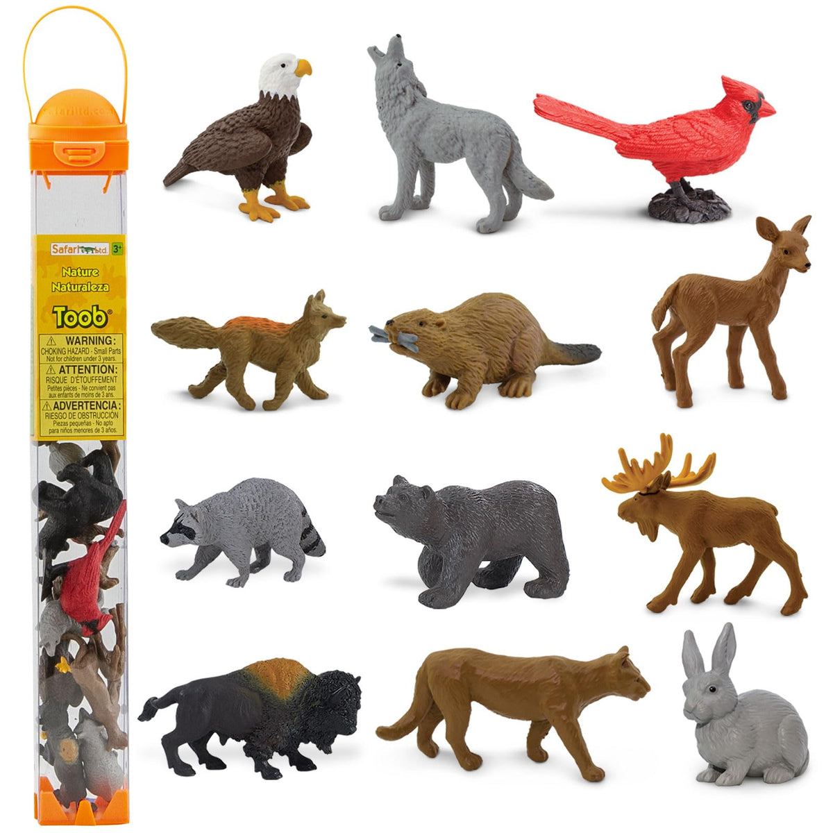 Safari Ltd Nature TOOB – 12 Mini Wildlife Figurines | Educational Toy for Kids 3+