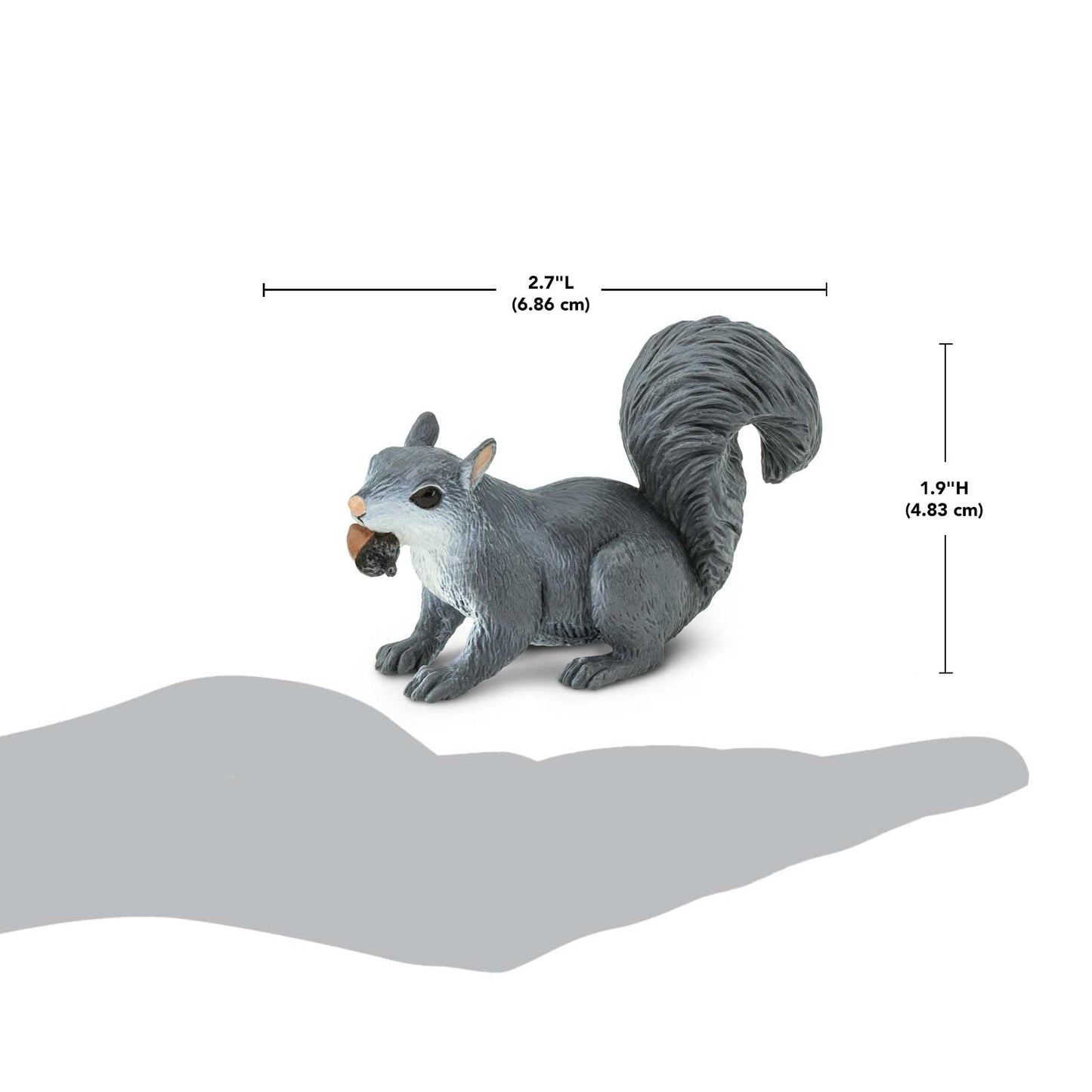 Safari Ltd. Gray Squirrel Figurine — 3-Inch Lifelike Wildlife Figure for Kids