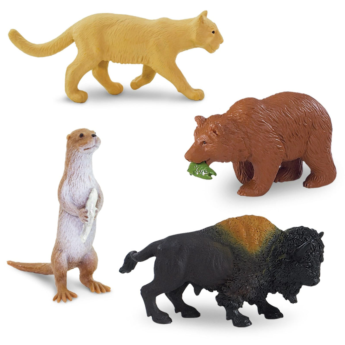 Safari Ltd. North American Wildlife TOOB – 12 Hand-Painted Mini Figurines for Kids