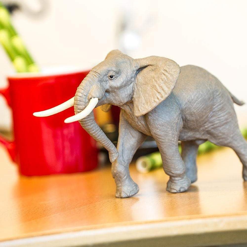 Safari Ltd. African Bull Elephant Figurine – Realistic 7.6-inch Wildlife Figure for Kids 3+