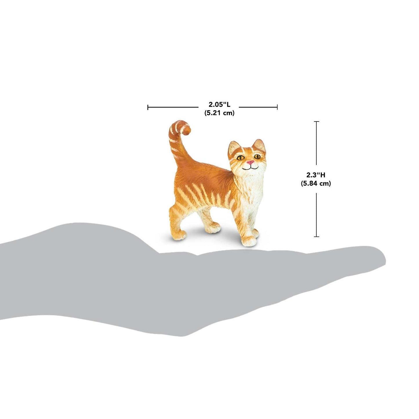 Safari Ltd Tabby Cat Figurine - 2-Inch PVC Toy for Kids