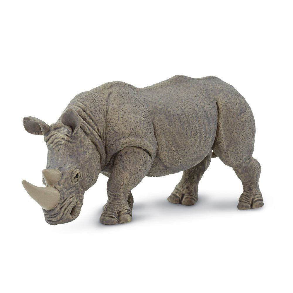 Safari Ltd. White Rhino Toy Figurine – Realistic Hand-Painted 5.75" Model for Kids Ages 3+