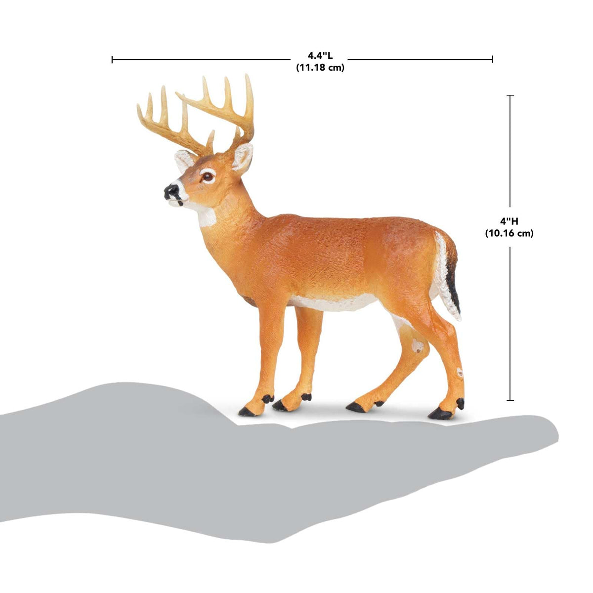 Safari Ltd. Whitetail Buck Figurine – Realistic 4.95-inch Model for Kids 1+