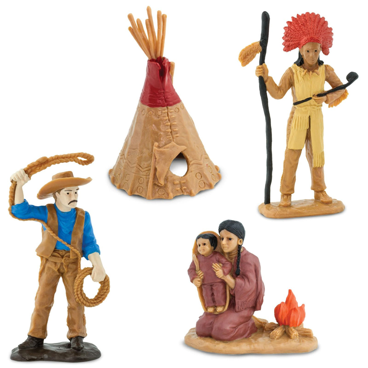 Safari Ltd. Wild West TOOB - 12 Hand-Painted Figurines for Imaginative Play