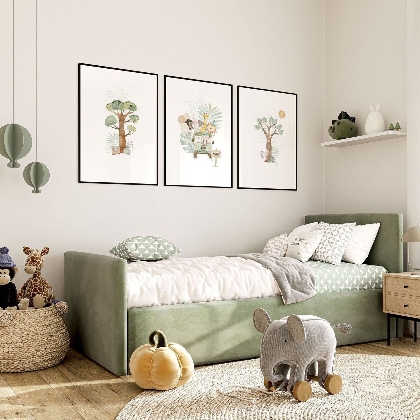 Safari Nursery Pictures | Set of 3 wall art prints