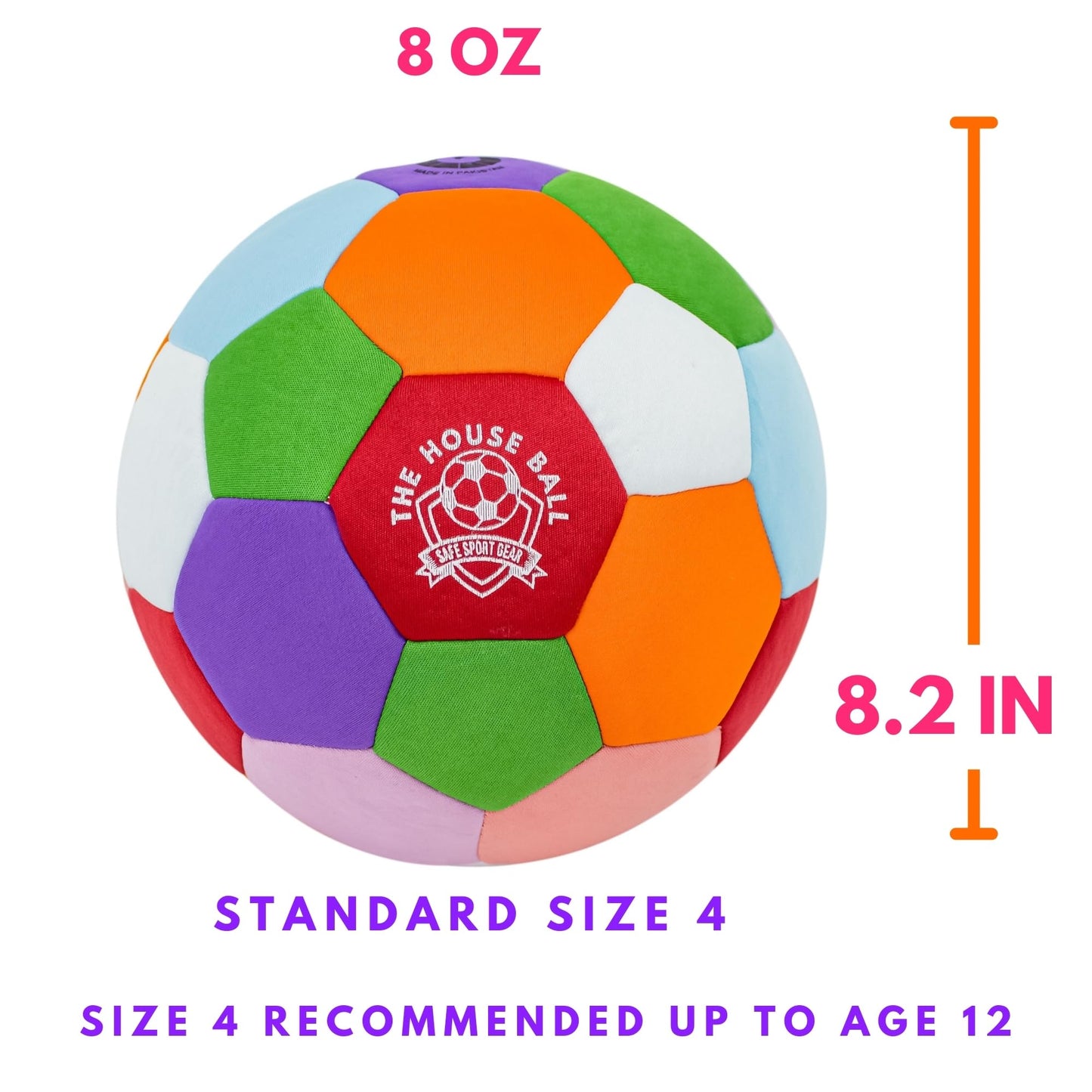 Safe Sport Gear The House Ball Size 4 – Original Soft Indoor Soccer Ball for Wall-Friendly Play