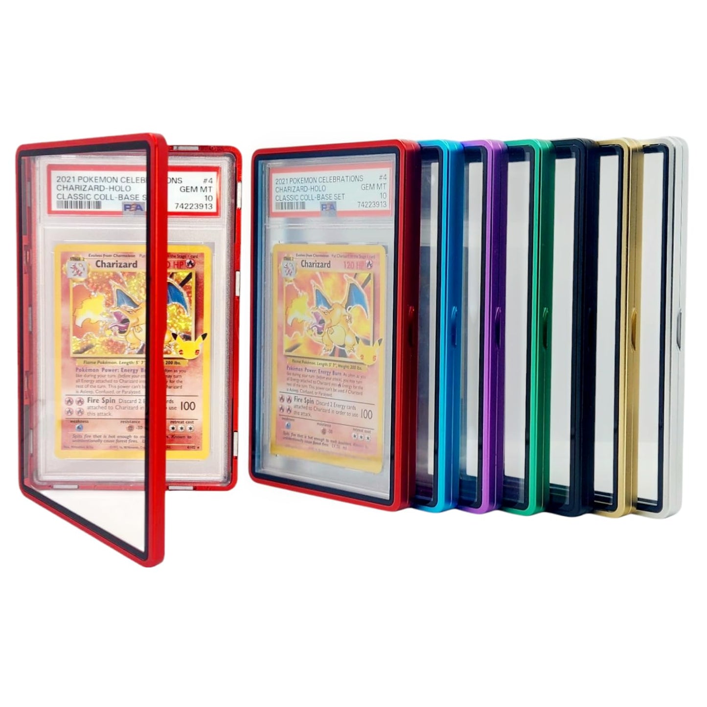 Safeguard TCG Solutions Metal PSA Slab Bumper Case - UV Resistant, Red