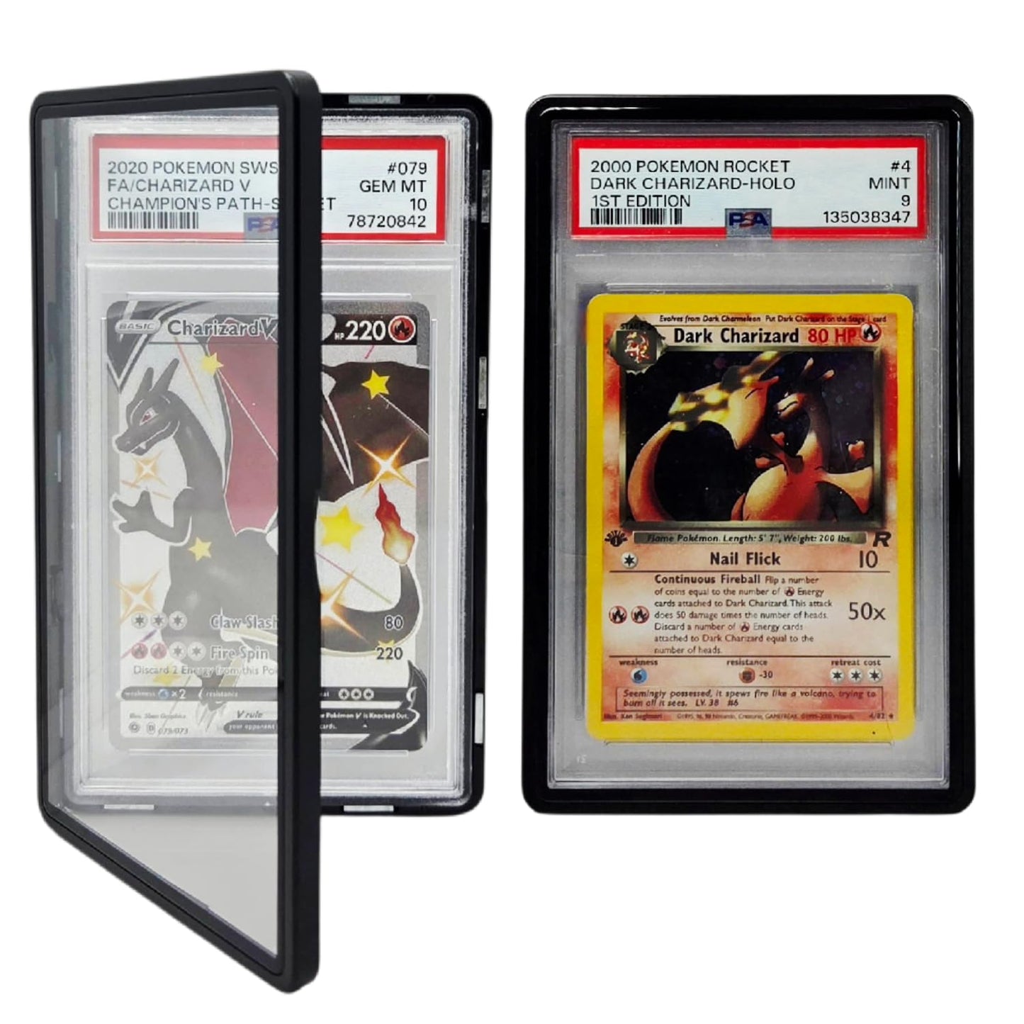 Safeguard TCG Metal PSA Slab Bumper Case – UV-Resistant & Stackable (Black)