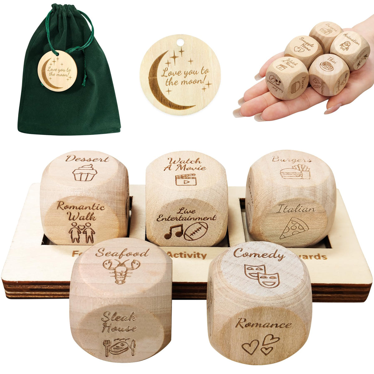 Safoezy Valentines Date Night Dice – Couples Gift for Him & Her