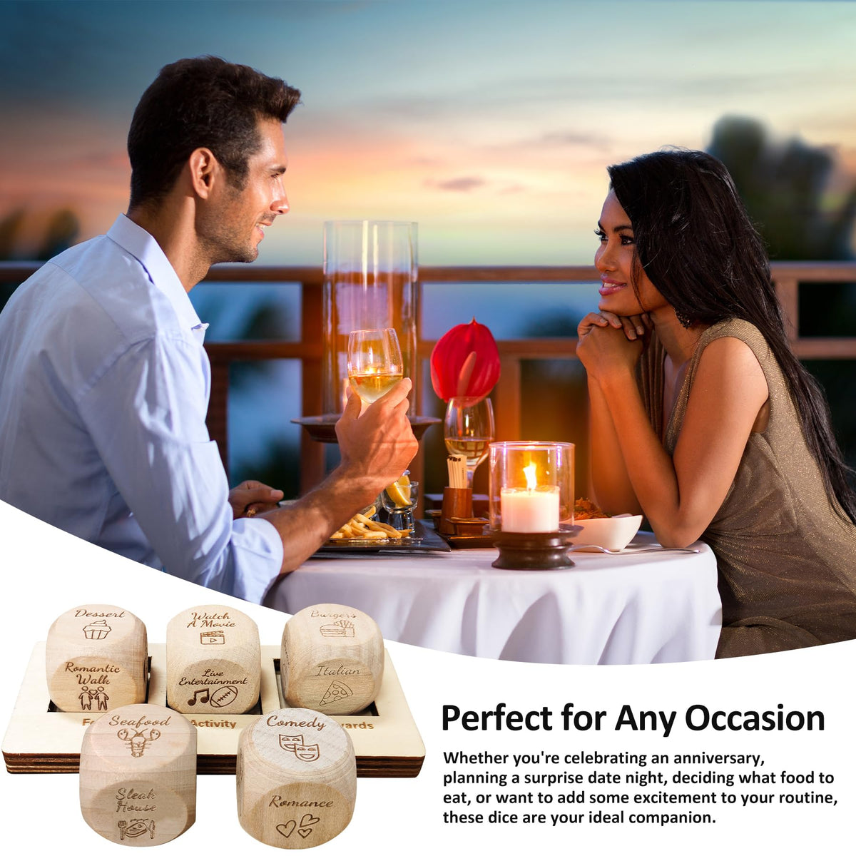 Safoezy Valentines Date Night Dice – Couples Gift for Him & Her