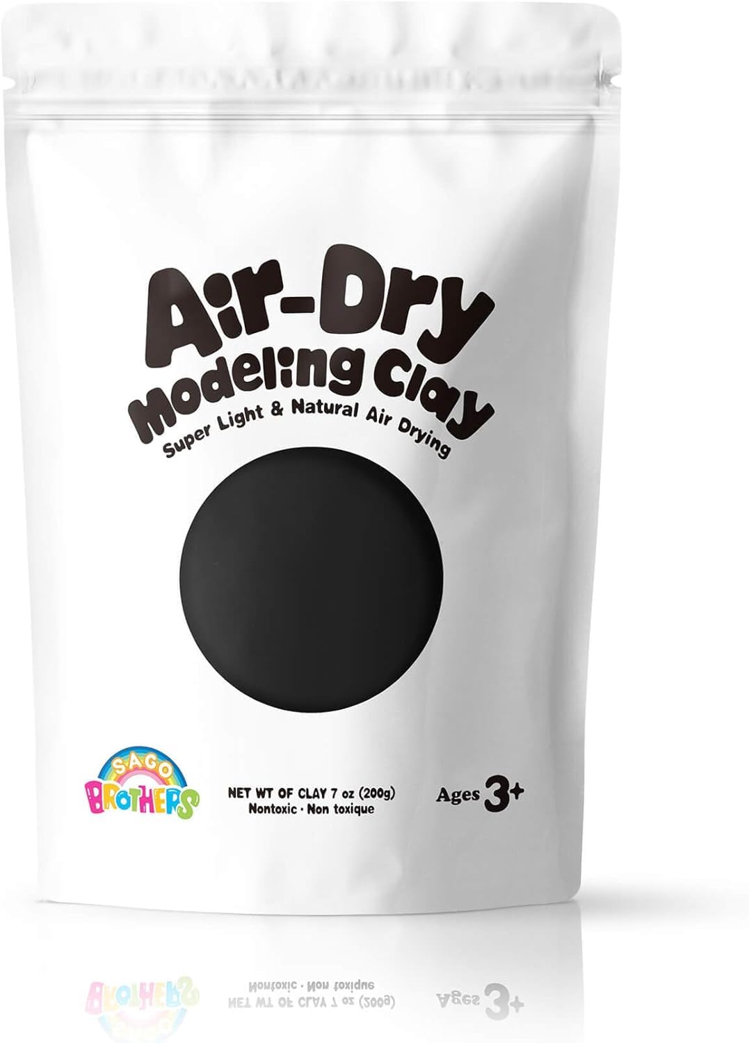 Sago Brothers Modeling Clay for Kids – Black 7 oz Air-Dry, Ultra Light, Non-Toxic