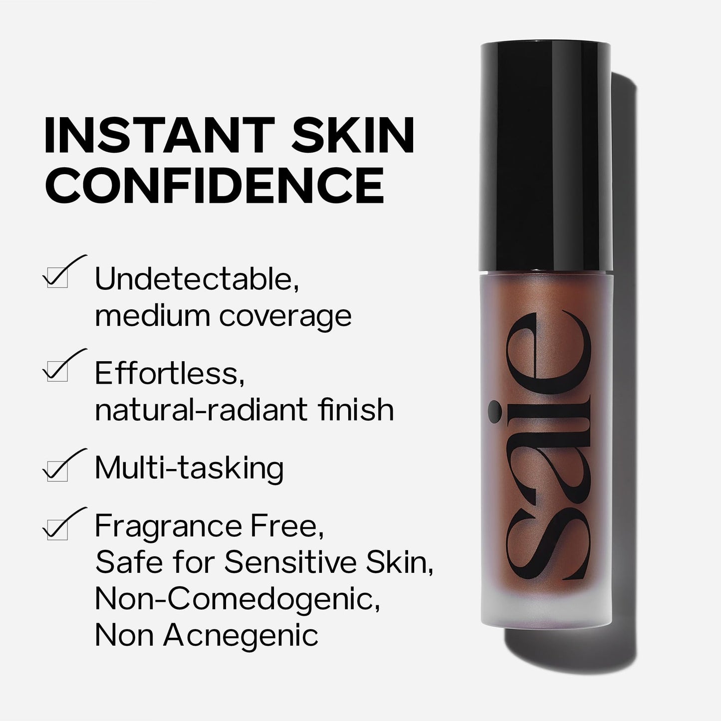 Saie Slip Tint Radiant Concealer & All-Over Makeup - Shade 11 | Hydrating, Lightweight