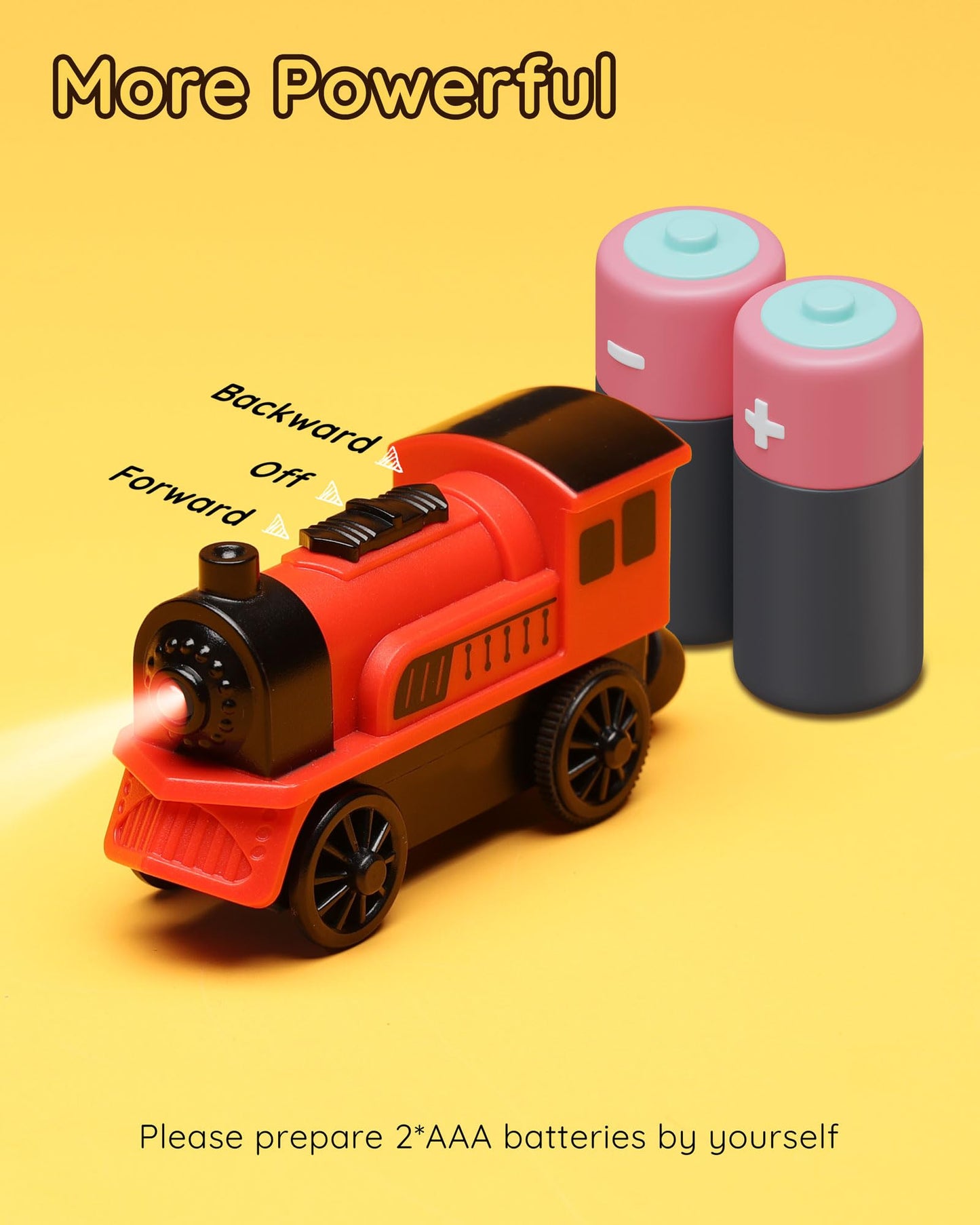 SainSmart Jr. Magnetic Motorized Wooden Train Set – 2-Pack, Compatible with Major Brands