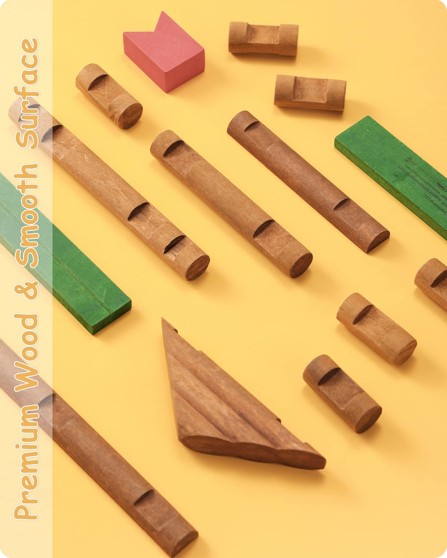 SainSmart Jr. 300 Pcs Wooden Log Cabin Set – STEM Construction Toy for 3+