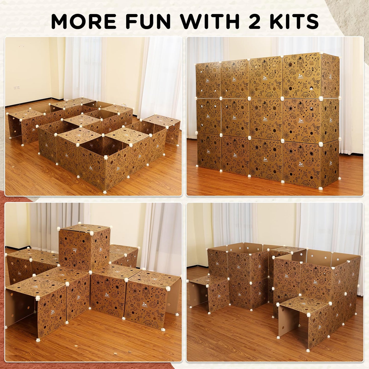 SainSmart Jr. Fort Building Kit – All-in-One Cardboard Fort Kit for Kids