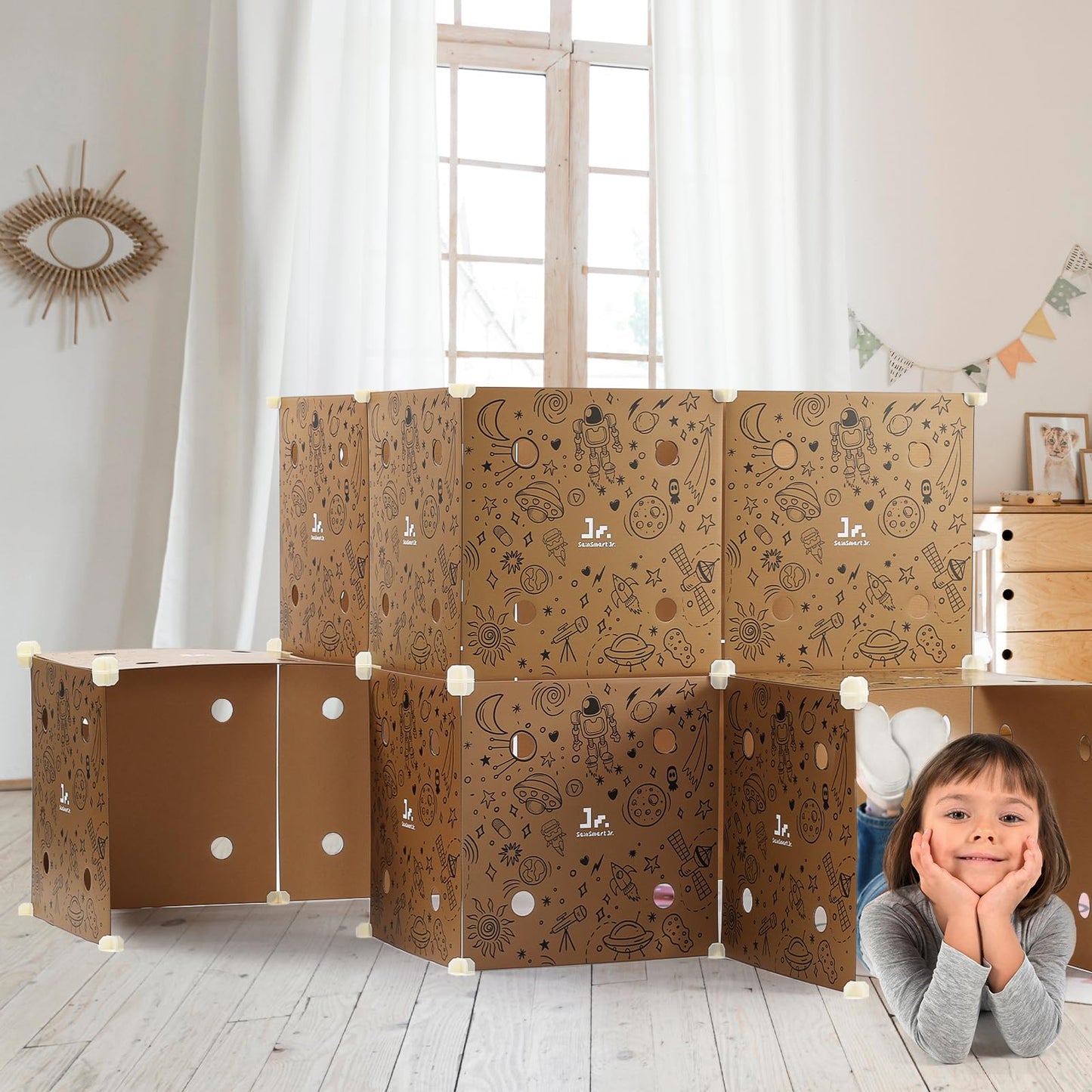 SainSmart Jr. Fort Building Kit – All-in-One Cardboard Fort Kit for Kids
