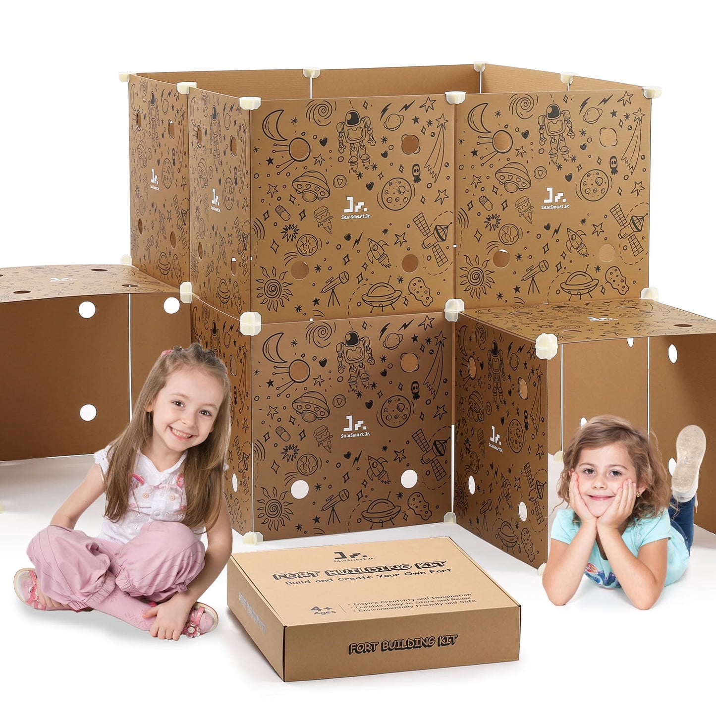 SainSmart Jr. Fort Building Kit – All-in-One Cardboard Fort Kit for Kids