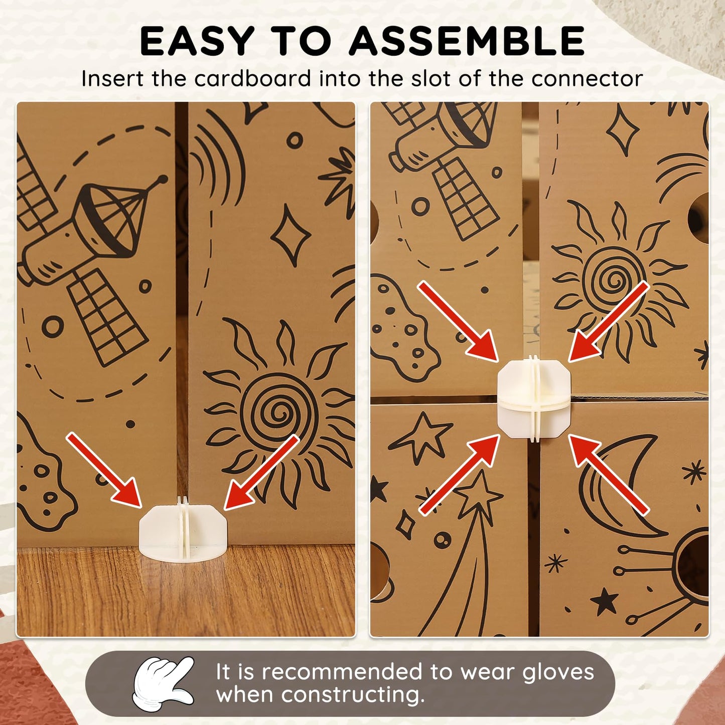 SainSmart Jr. Fort Building Kit – All-in-One Cardboard Fort Kit for Kids