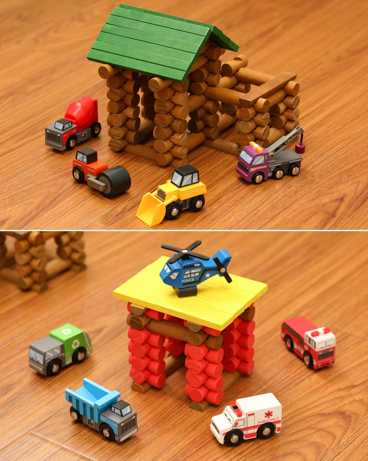 SainSmart Jr. Wooden Train Set Accessories (10 PCS) – Universal Brand Compatibility for Toddlers 3+