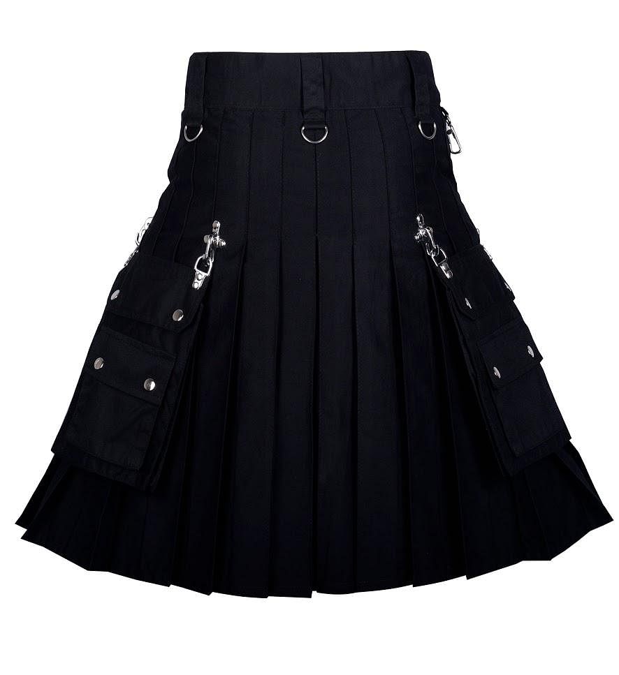 Sale Gothic Kilt Detachable Pockets Modern Gothic Fashion Kilt Active Men