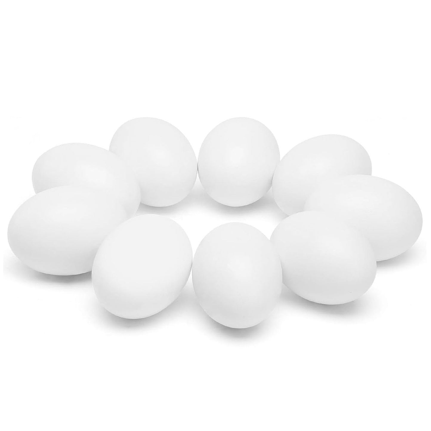 SallyFashion Wooden Fake Eggs for Nesting Boxes – 9 Pack White Easter Eggs for Craft & Pretend Play