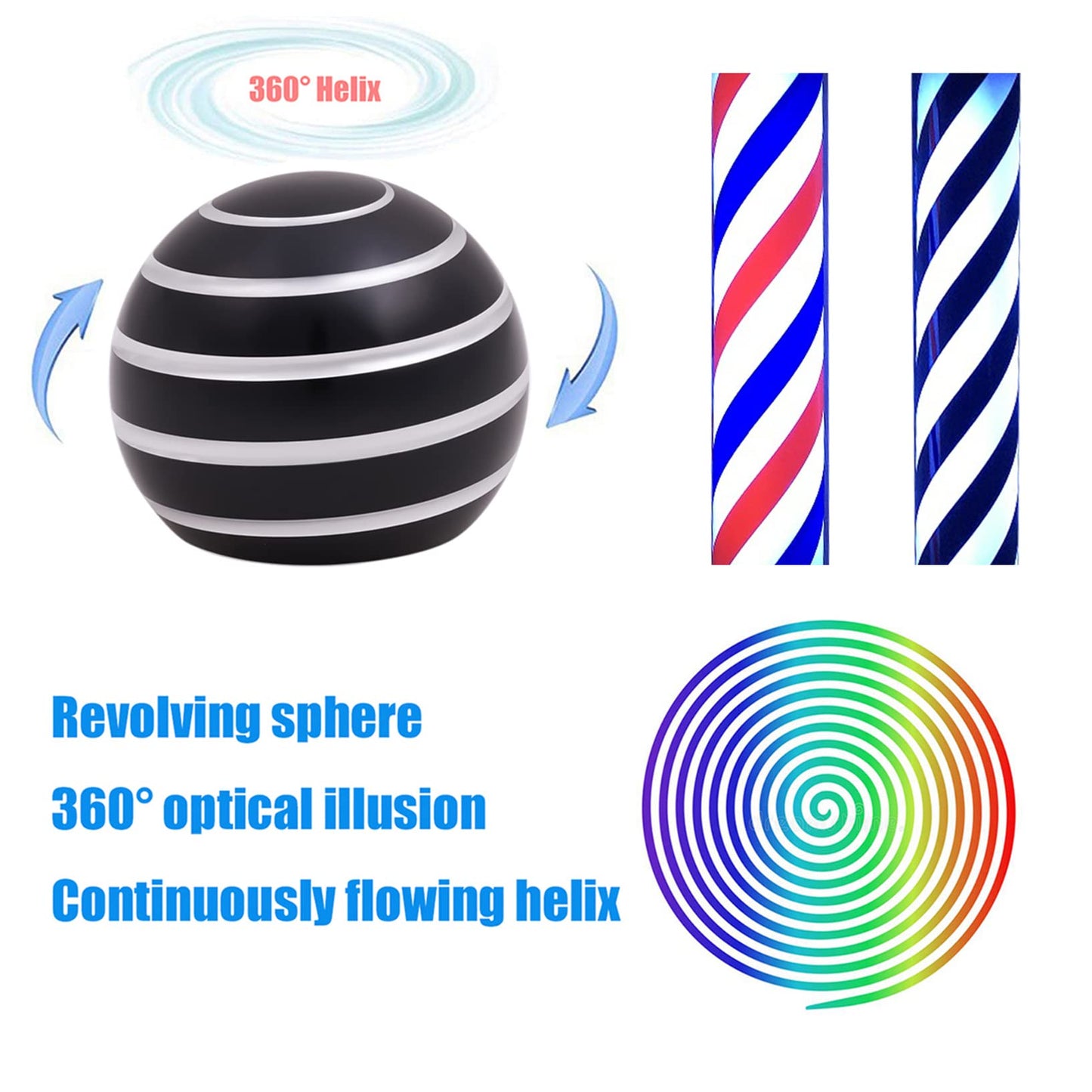samilalago Desk Fidget Toy — Kinetic Spin, Aluminum CNC Build, Stress Relief & Optical Illusion Gift