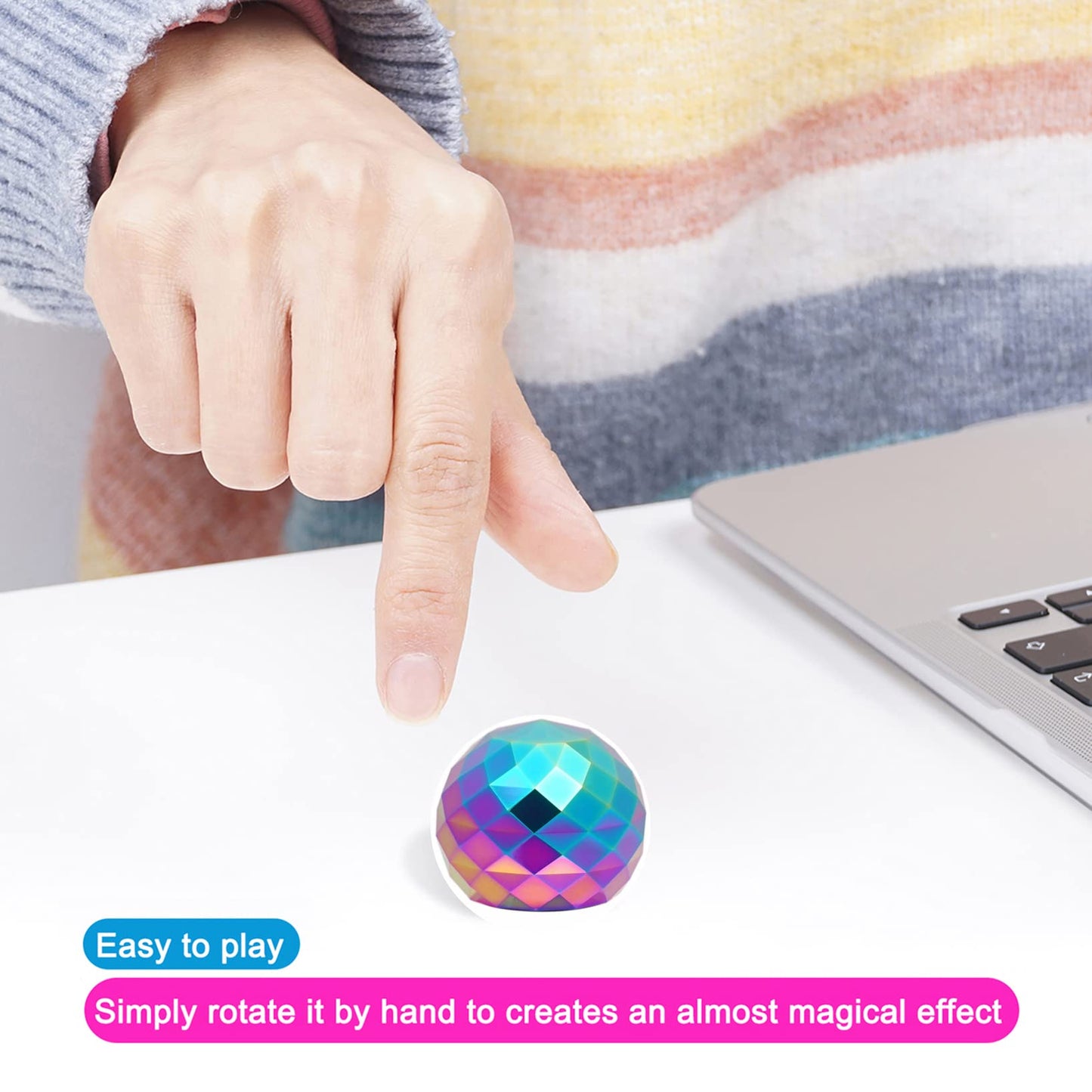 Samilalago Desk Fidget Toy | Kinetic Spin 180s for Focus & Stress Relief