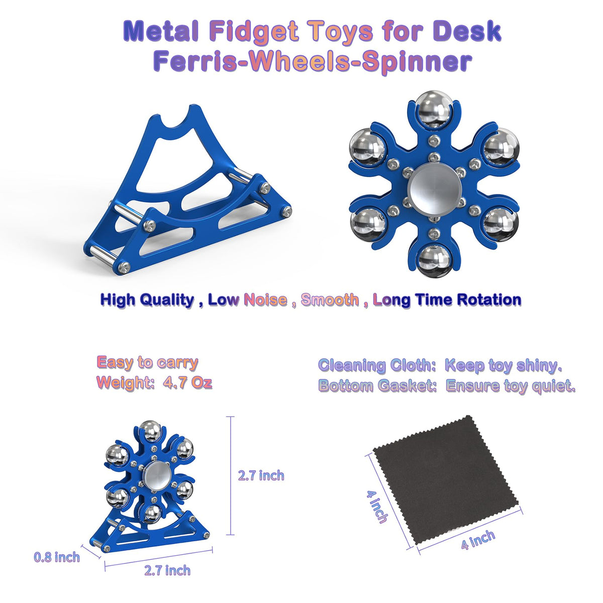 Samilalago Desk Fidget Toy – Metal Ferris-Wheel Kinetic Spinner for Focus & Stress Relief