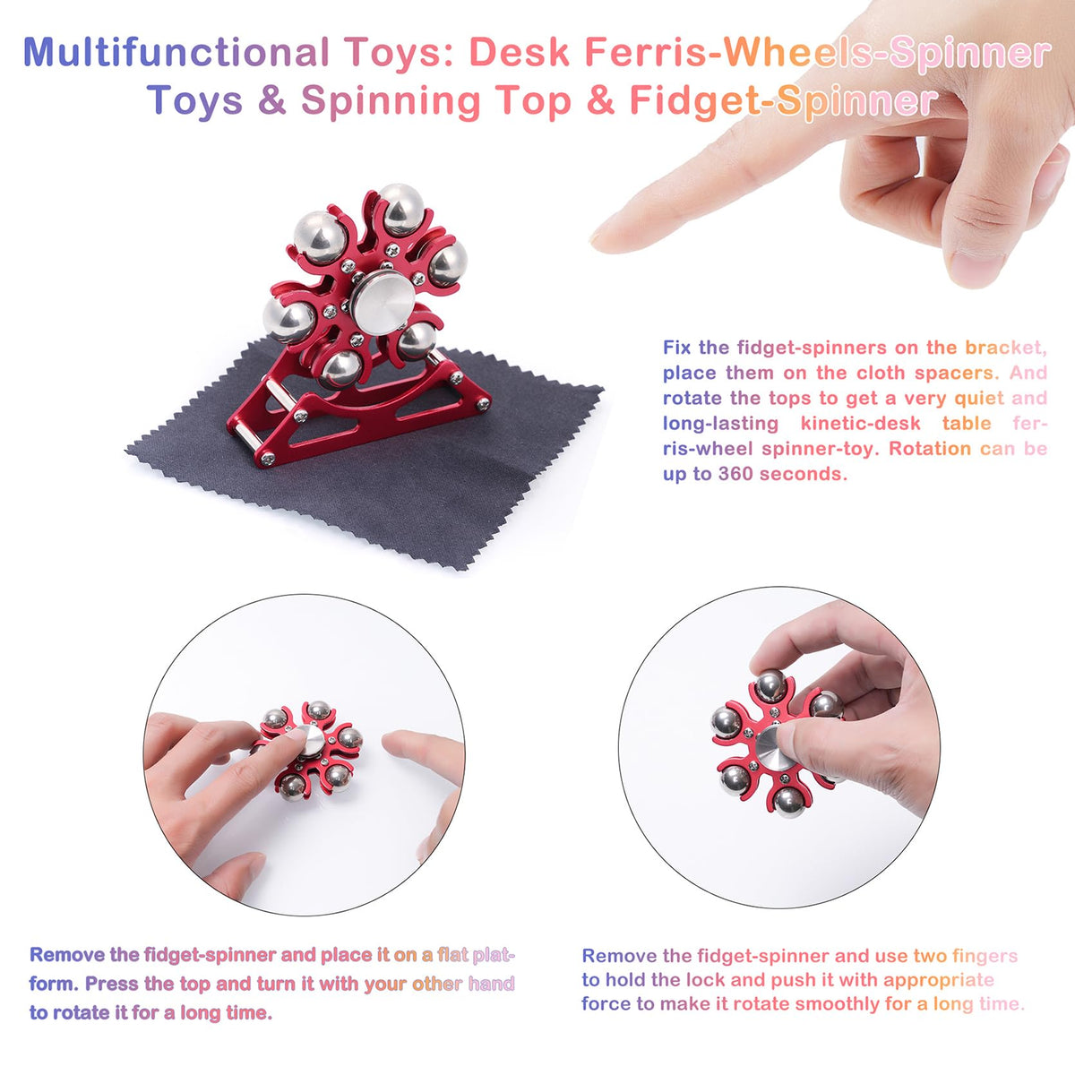 Samilalago Desk Ferris Wheel Spinner – Metal Kinetic Fidget Toy for Focus & Stress Relief