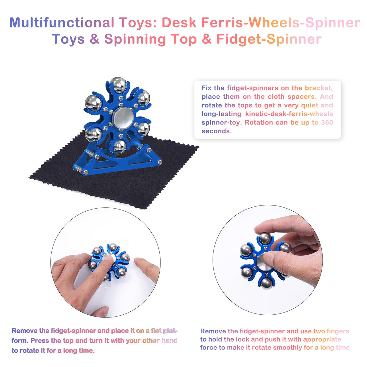 Samilalago Desk Fidget Toy – Metal Ferris-Wheel Kinetic Spinner for Focus & Stress Relief