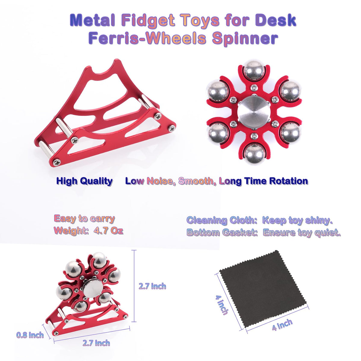 Samilalago Desk Ferris Wheel Spinner – Metal Kinetic Fidget Toy for Focus & Stress Relief