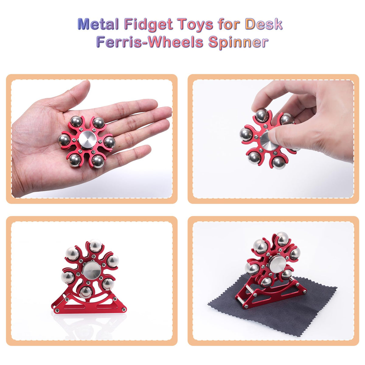 Samilalago Desk Ferris Wheel Spinner – Metal Kinetic Fidget Toy for Focus & Stress Relief